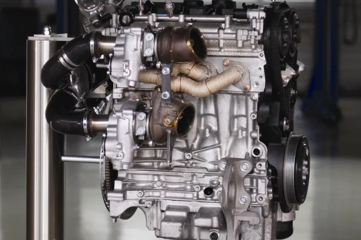 The high powered engine is also designed to improve weight distribution between the front and rear axle and lower the center of gravity, for race and street vehicles