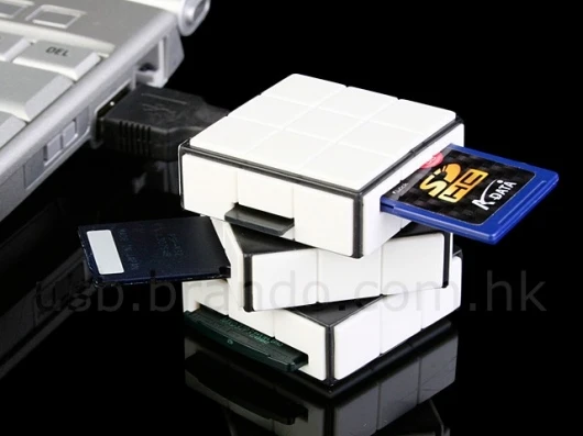 The USB card reader with a twist