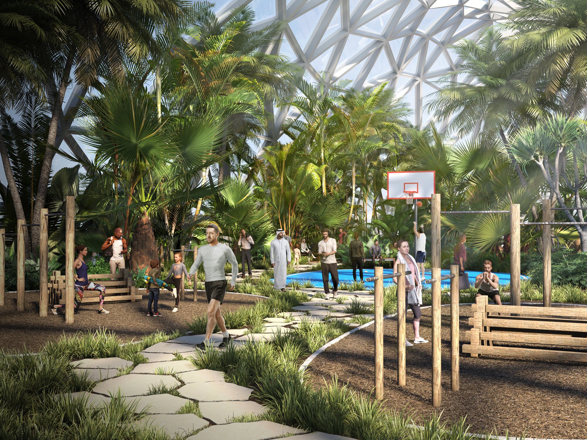 The Loop would include multiple small parks and rest areas, plus sporting facilities