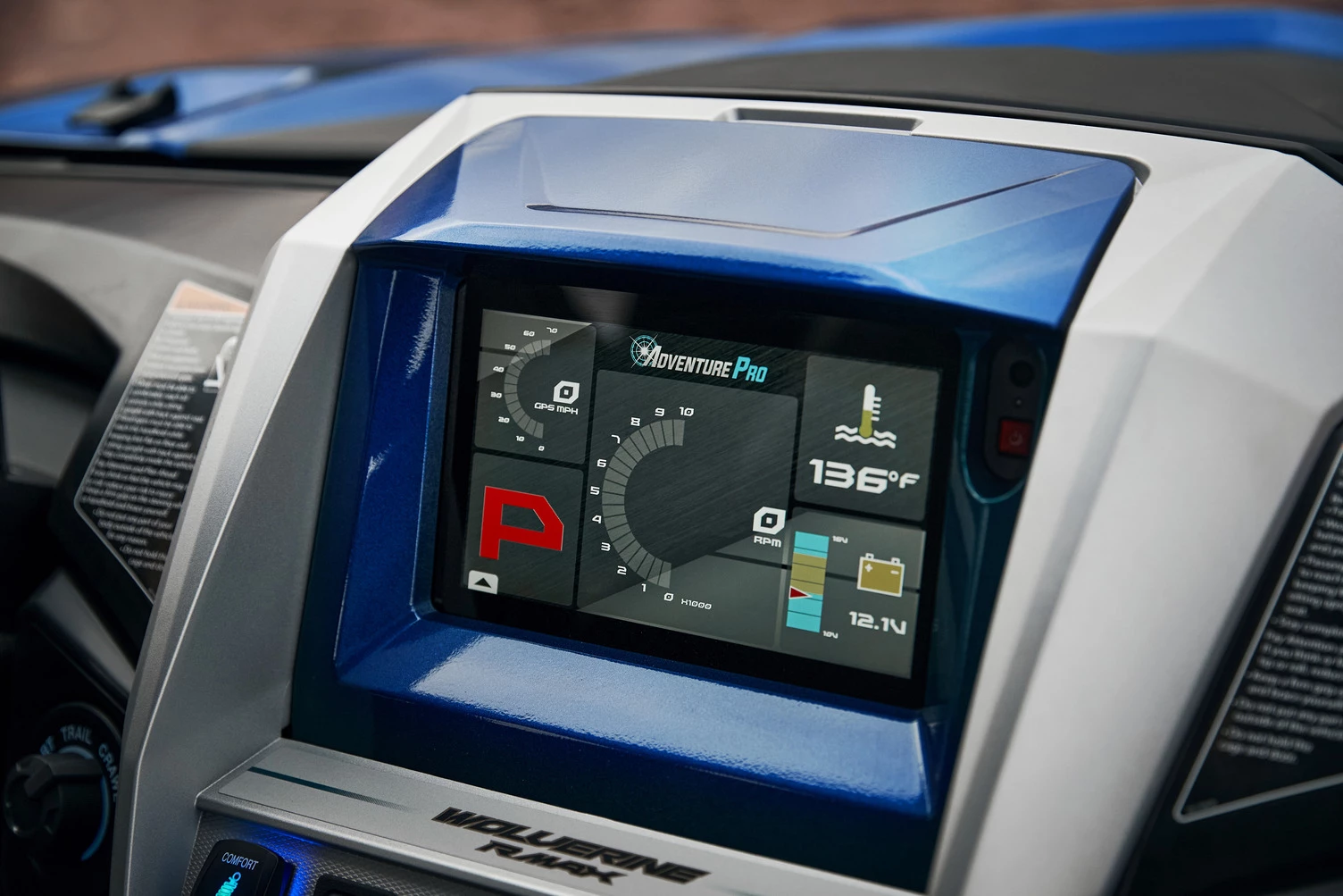 The available Adventure Pro nav/information system with 7-in display