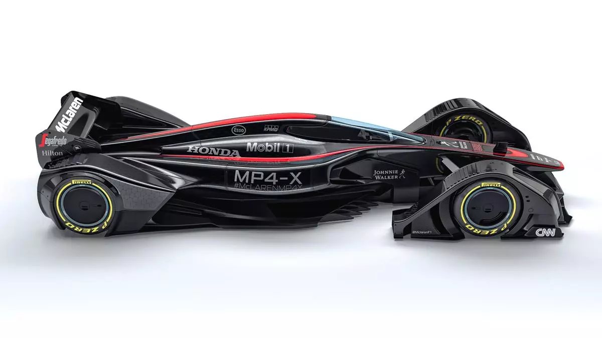 Electrodes in the surface of the car’s wings electronically control the McLaren MPX-4’s aerodynamics