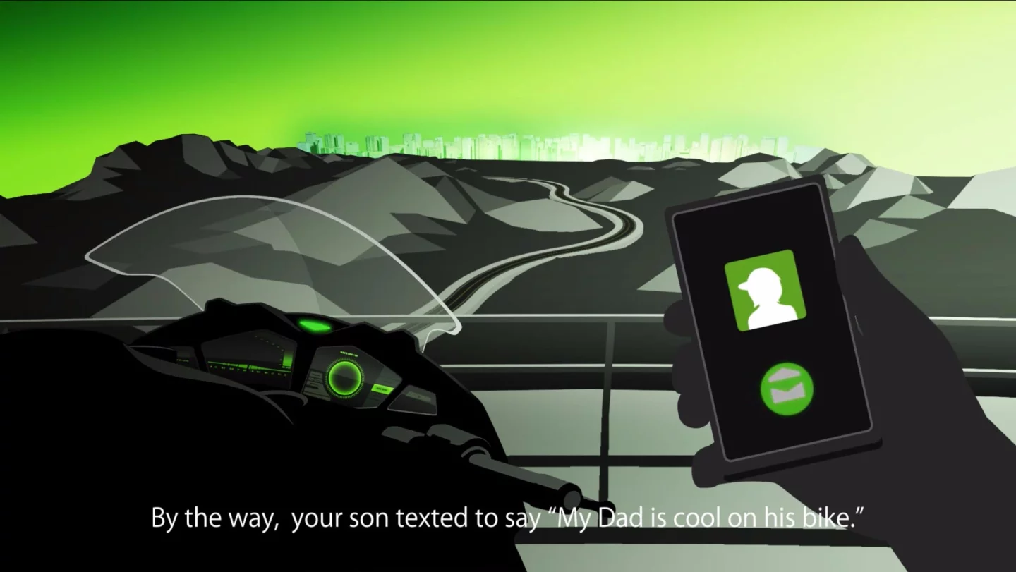 Kawasaki's proposed motorcycle AI voice assistant