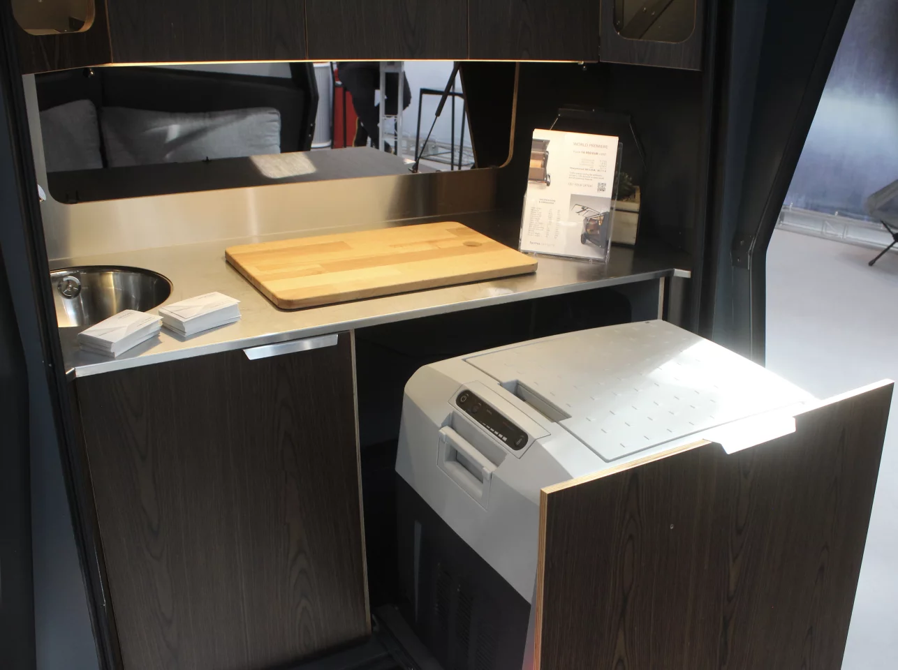 The fridge is optional, but the Forma trailer comes with a dedicated drawer for it