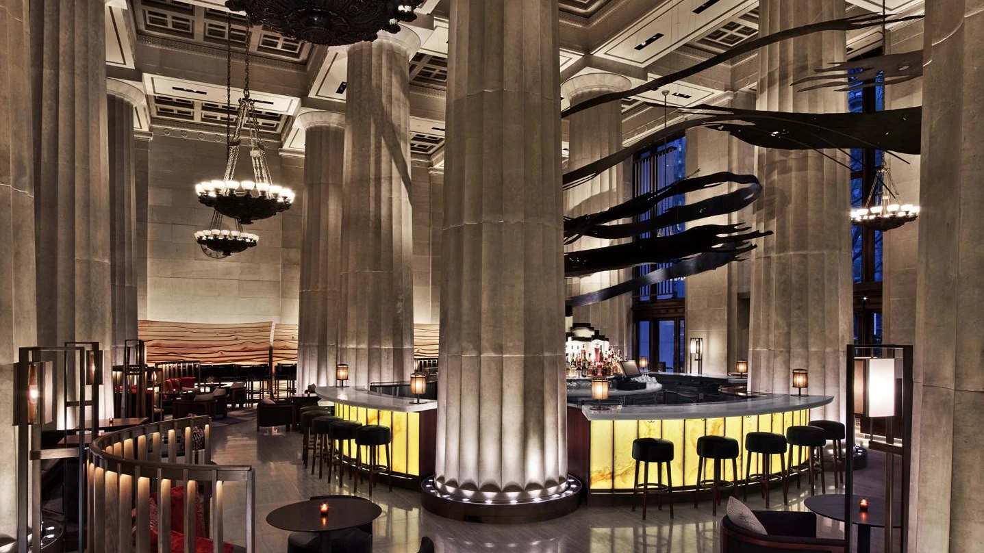 Nobu Downtown in New York earned a Special prize for an Interior Restaurants at the 2018 Prix Versailles World Architecture Awards