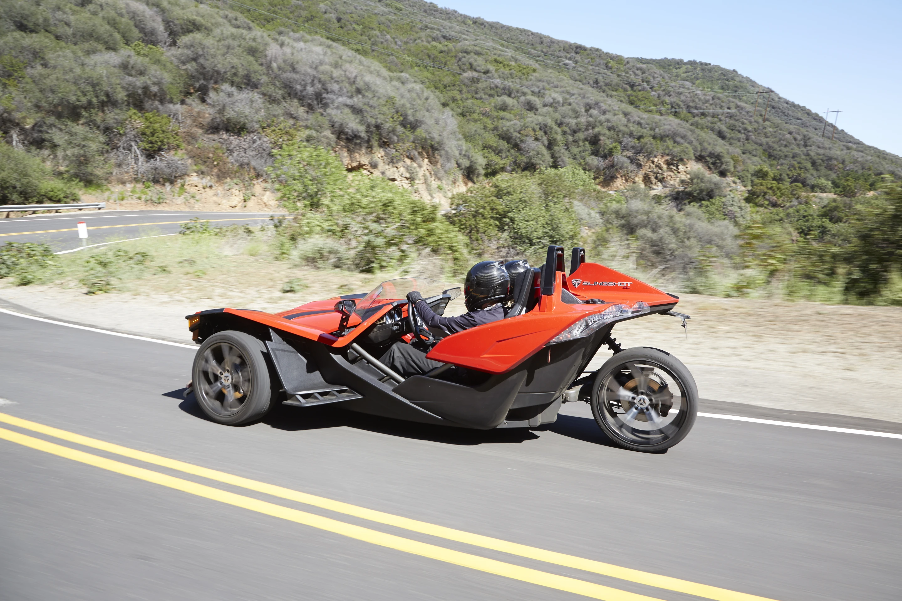 The Slingshot has a dry weight around 1,700 pounds