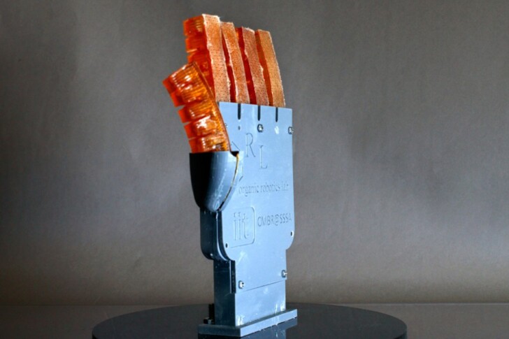 The fingers on this robot hand sweat to cool down