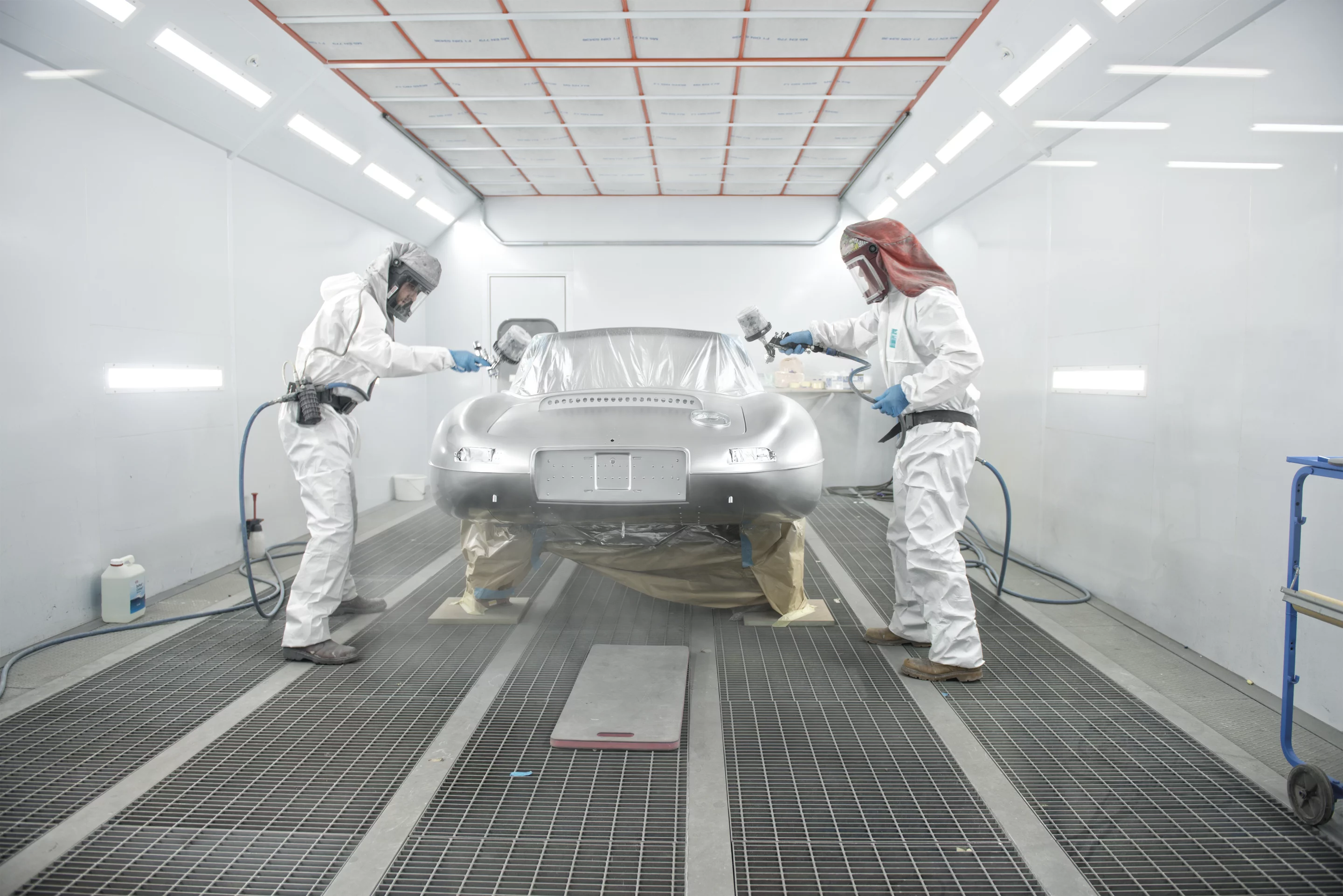 The Lightweight E-Type was painted according to original specs