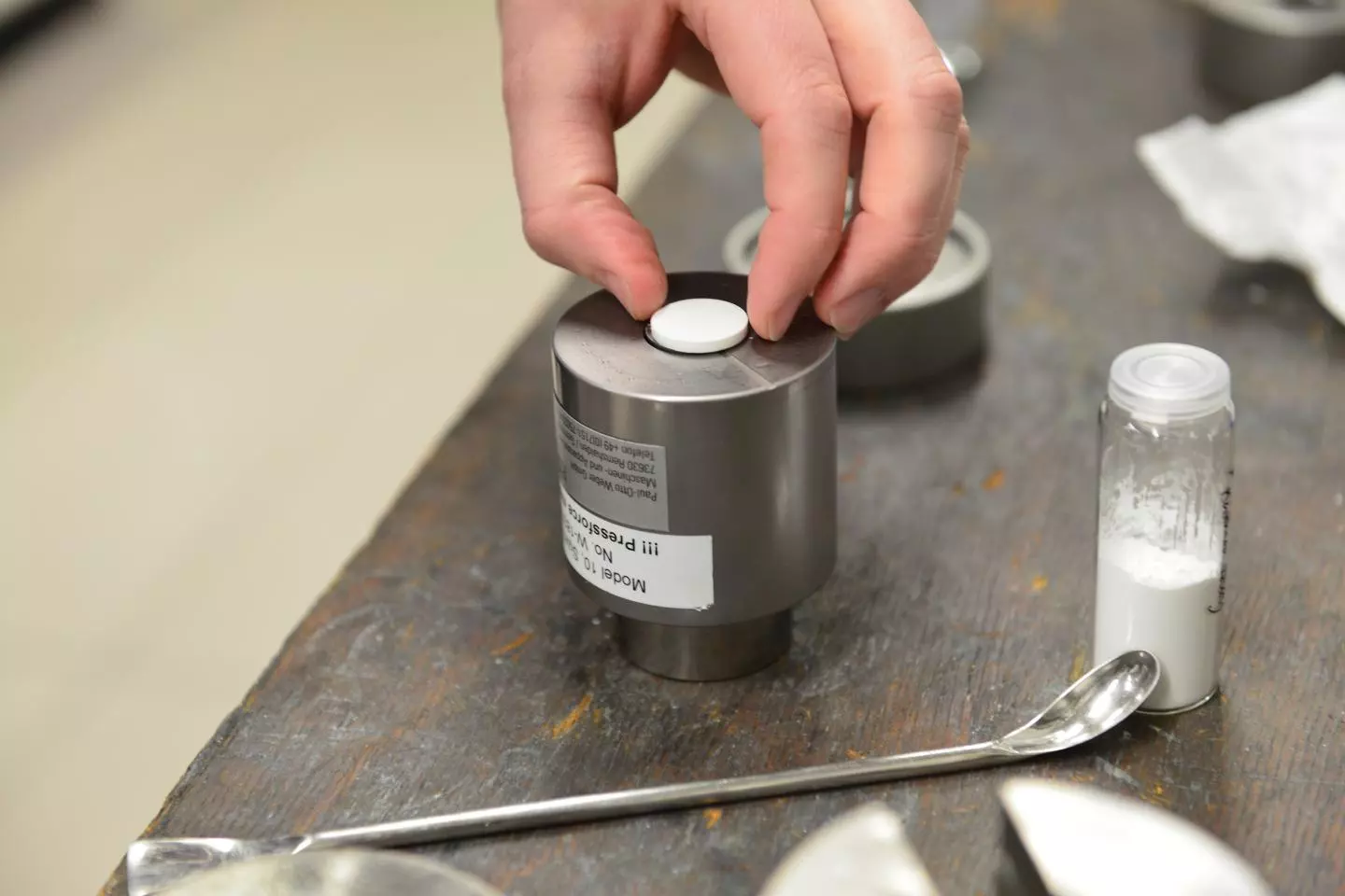 A ceramic sample created using the cold sintering process