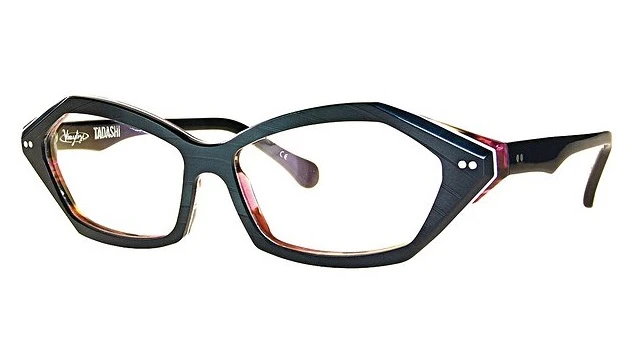 The Tadashi model of Vinylize glasses, made from old records bonded with cellulose acetate
