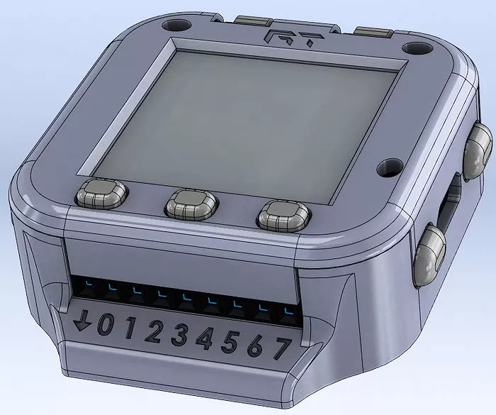 3d rendering of the Oscilloscope Watch (Photo: Gabatronics)