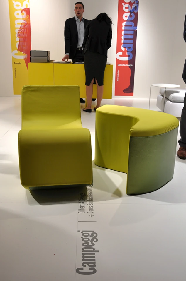 Gilbert & George is a large ottoman composed of two elements which perfectly mold together (Photo: Edoardo Campanale/Gizmag.com)