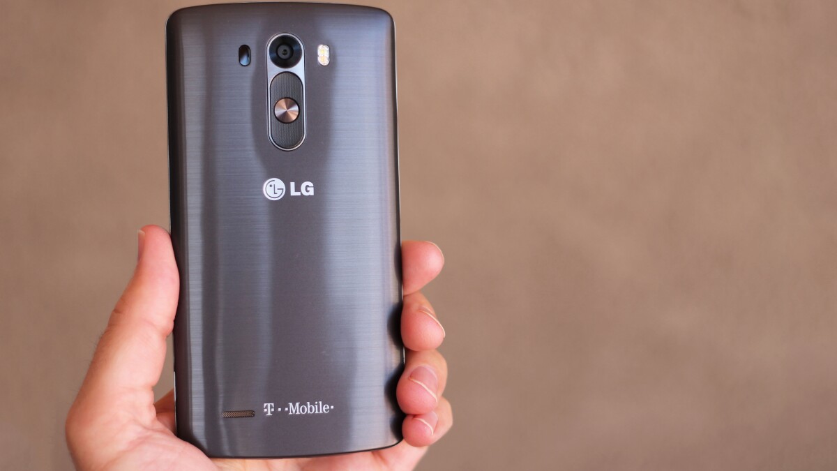 At a glance, the G3 might look like a metallic phone, but it's actually plastic – with a metallic film on top