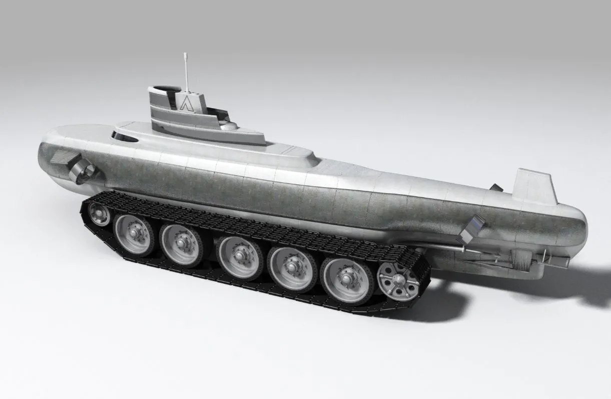 Philip Pauley's proposed Pathfinder submarines would be able to crawl along the sea floor, or move through the water when necessary