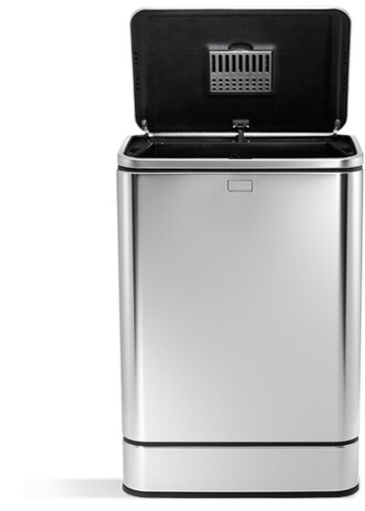 The simplehuman sensor can is a "touchless" garbage can that reacts to human activity