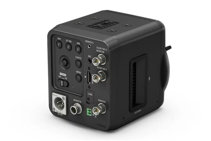 The ME20F-SH shoots 1080p at 24, 30 or 60 fps and features 3G/HD-SDI and HDMI outputs for hooking up to peripherals like recorders and monitors
