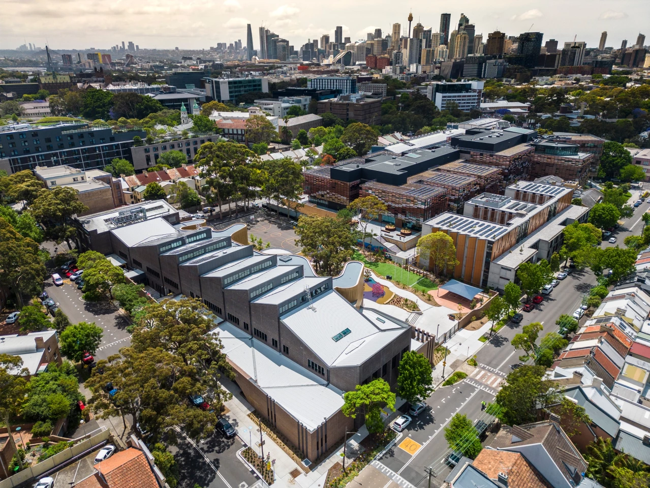 Darlington Public School boasts several features meant to reduce summer glare and heat, including filtered glazing and a sawtooth roof
