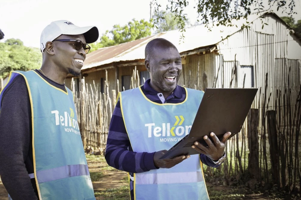 Telkom staff connect to the Project Loon network for the first time