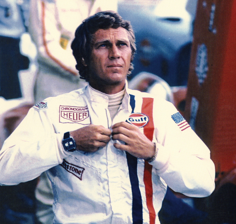 McQueen in his best known movie role as Mike Delaney in the 1971 blockbuster, "Le Mans". The racing suit McQueen is wearing sold for an astonishing US$984,000 at a Profiles in History auction.