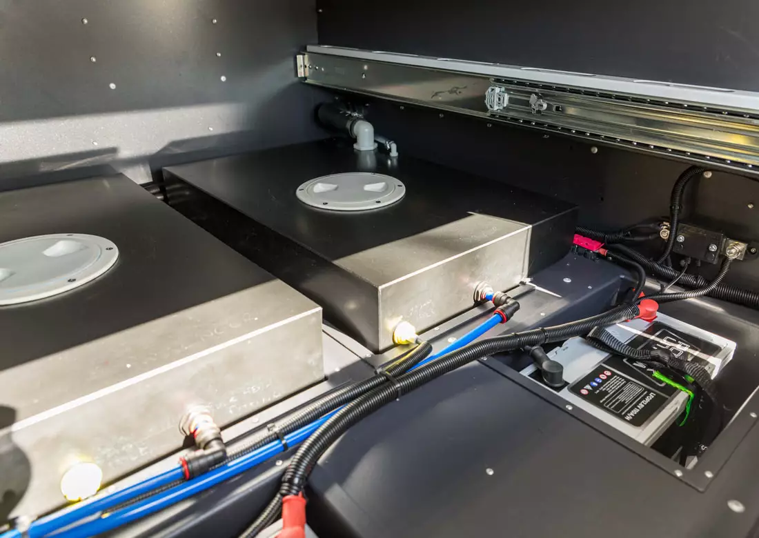 A look at the sunken batteries and water tanks