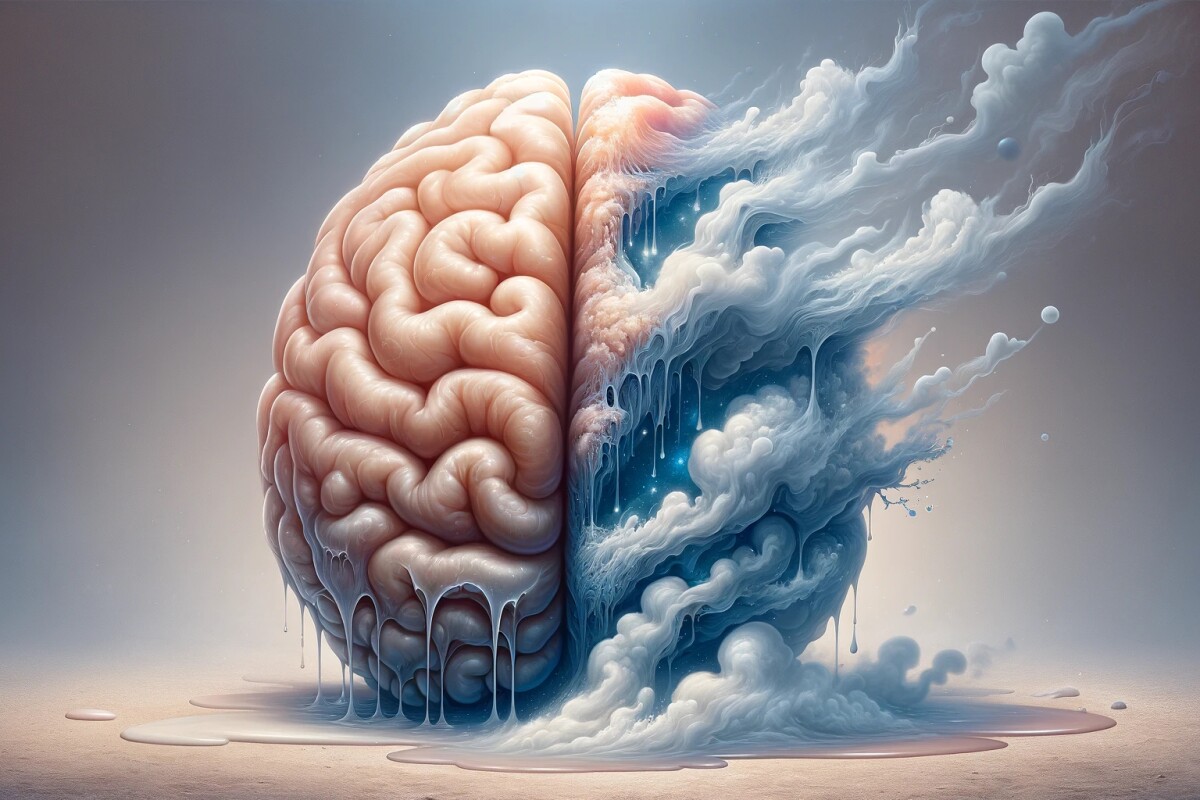 The brain is in a perfectly balanced state that keeps it from transitioning to a gas or liquid says new research (Image generated using AI tools)