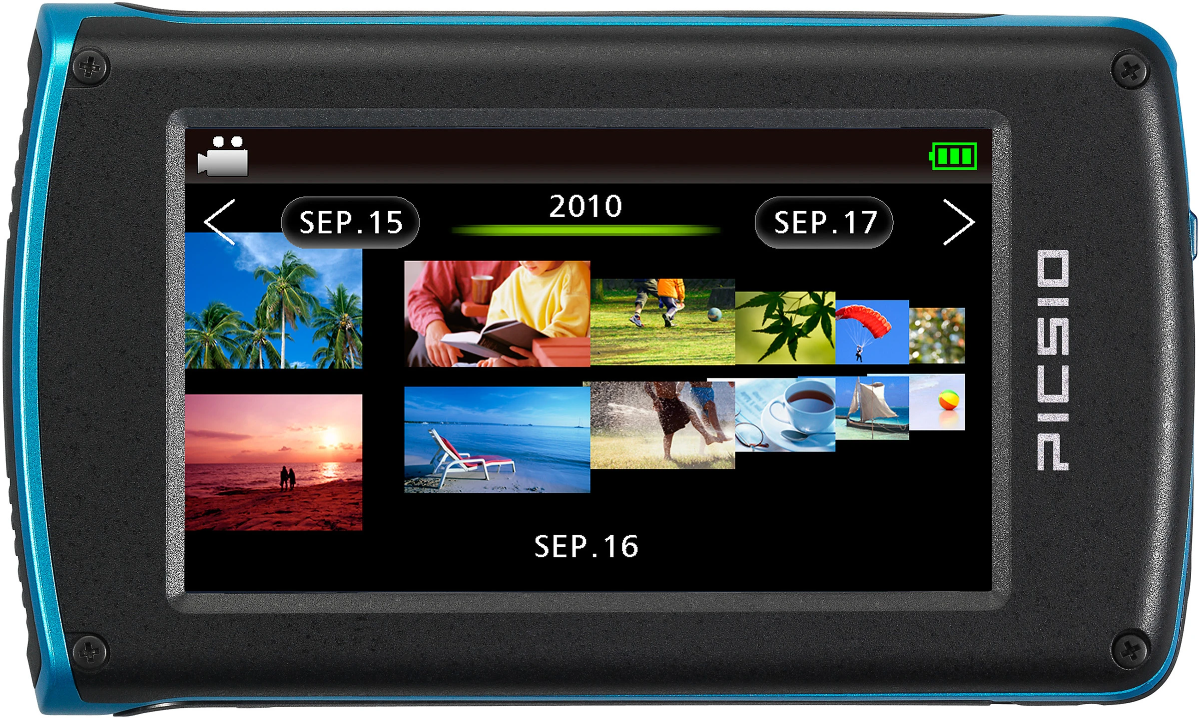 The GC-WP10 can also snap 5 megapixel still images