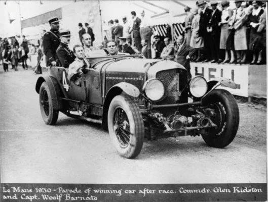 Kidston and Barnato after winning the 1930 Le mans race