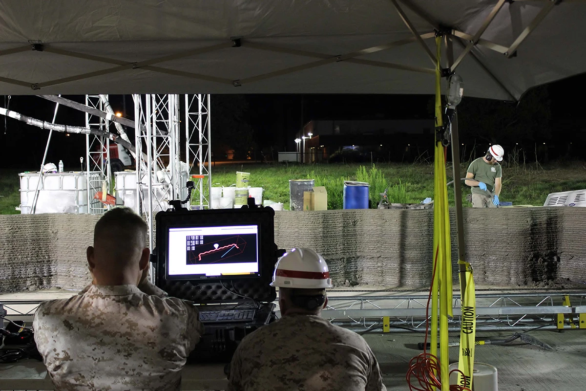 The construction process for the barracks was very similar to other 3D-printed buildings we've covered