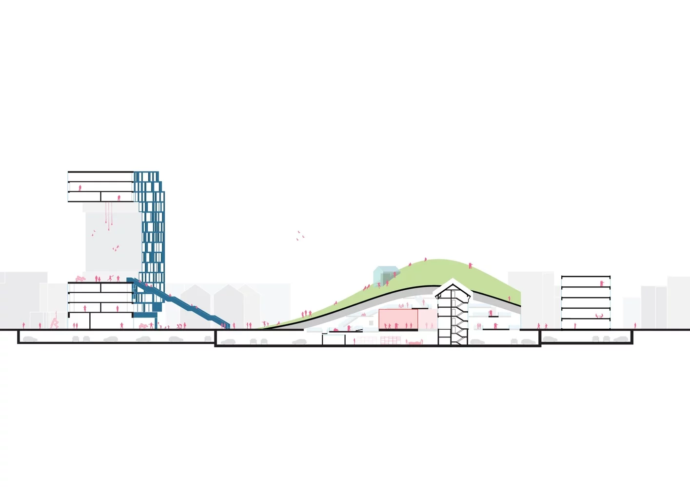 Architectural drawing of the Franklin Mitte project