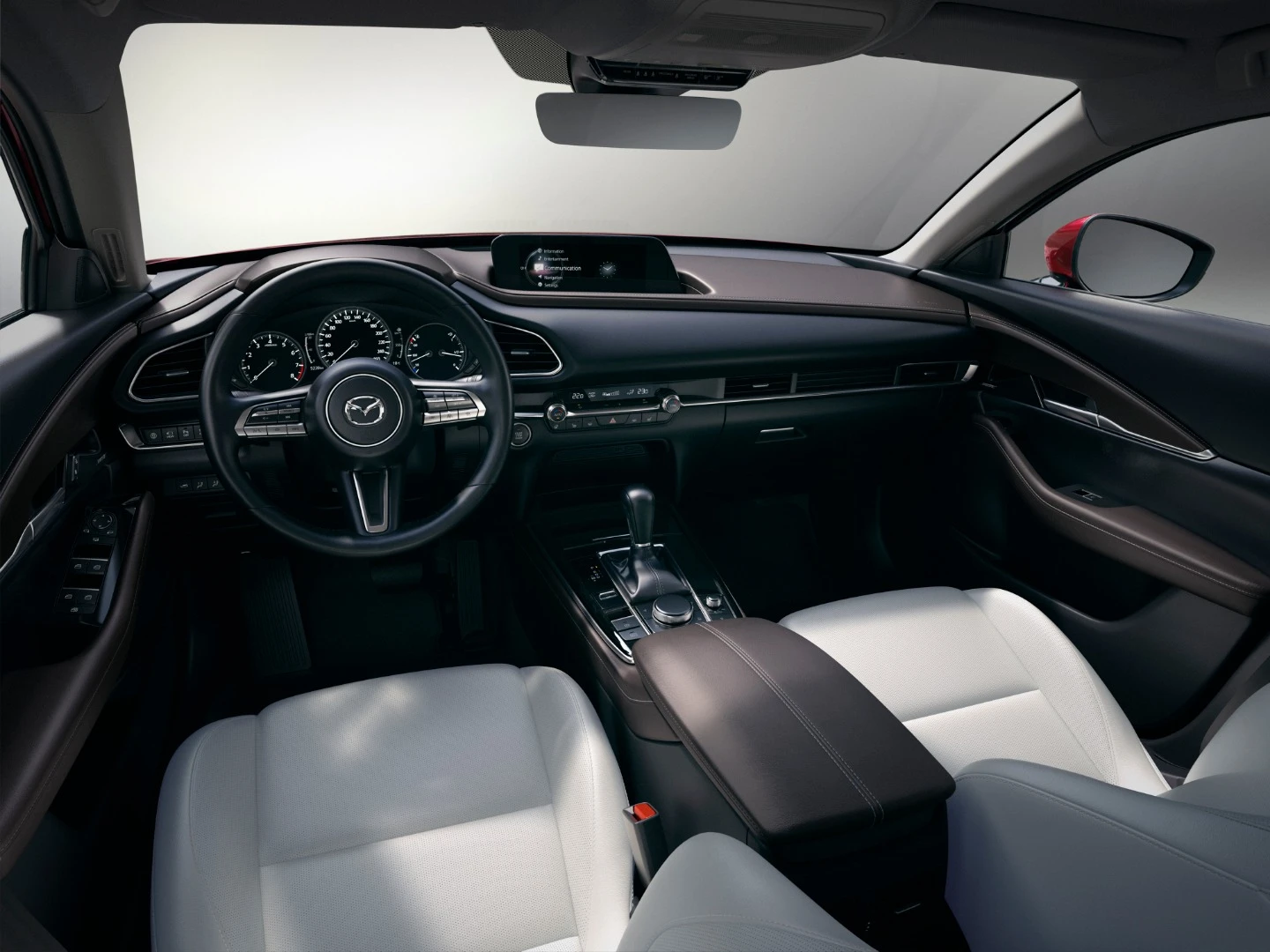 The interior of the Mazda CX-30 appears to be functionally very on par with the well-done interiors of Mazda’s current crop of crossover-SUVs