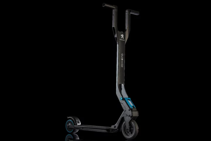 Peugeots's e-Kick provides a top speed of 25km/h (15 mph), and a powered range of 12 km (7.5 miles)