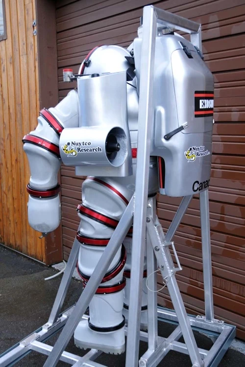 Rear-view of the Exosuit Atmospheric Diving System (Photo: Nuytco Research)