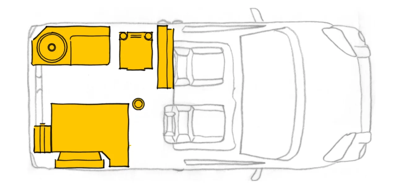 Diagram of the Flexcamper layout