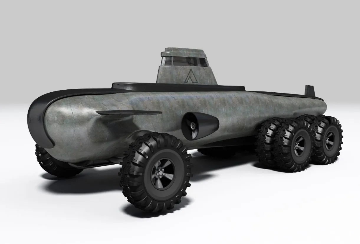 Philip Pauley's proposed Pathfinder submarines would be able to crawl along the sea floor, or move through the water when necessary