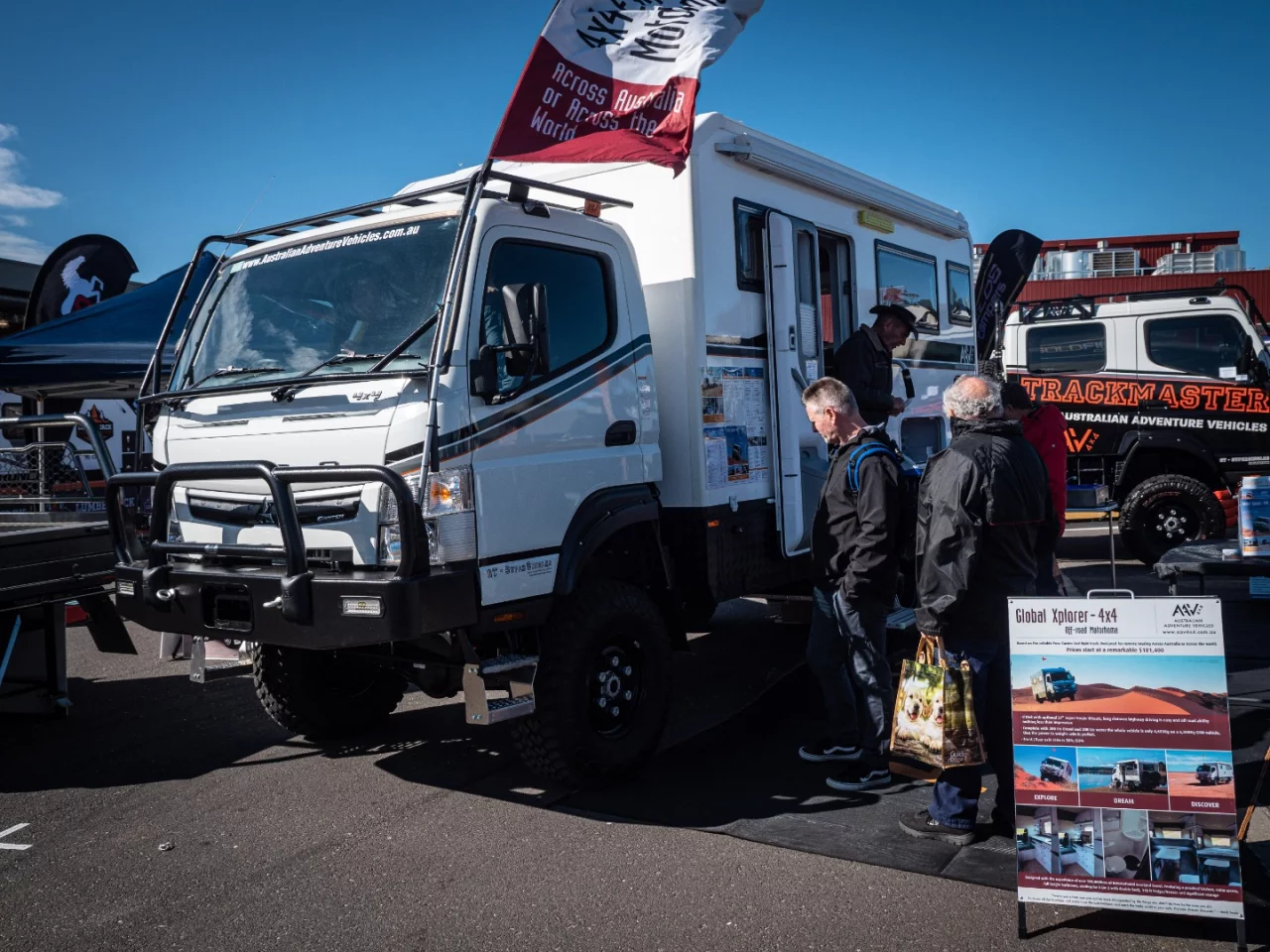 Starting at AU$181,000, the Global Explorer 4x4 is a Mitsubishi Fuso Canter built into something you could almost enter in the Dakar, but with a luxury camping interior