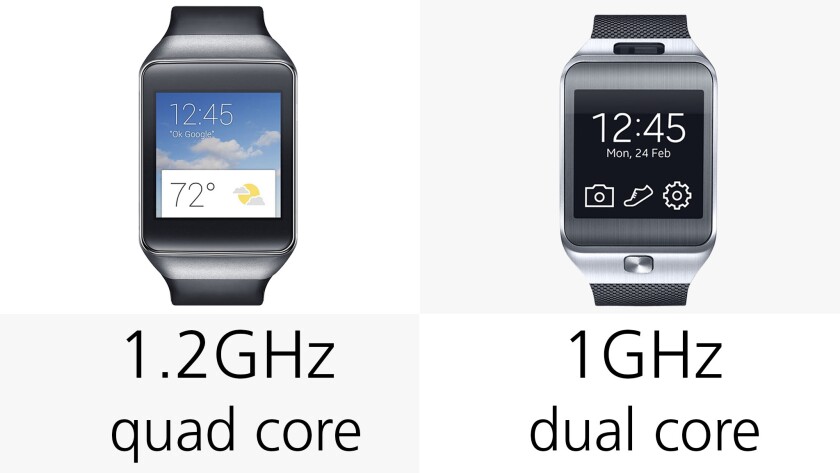 The Gear Live has a faster processor, to handle the more intensive Android Wear