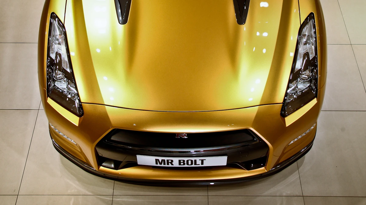 The Bolt Gold GT-R hood