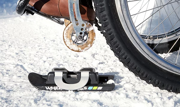 To install you pull the front wheels up