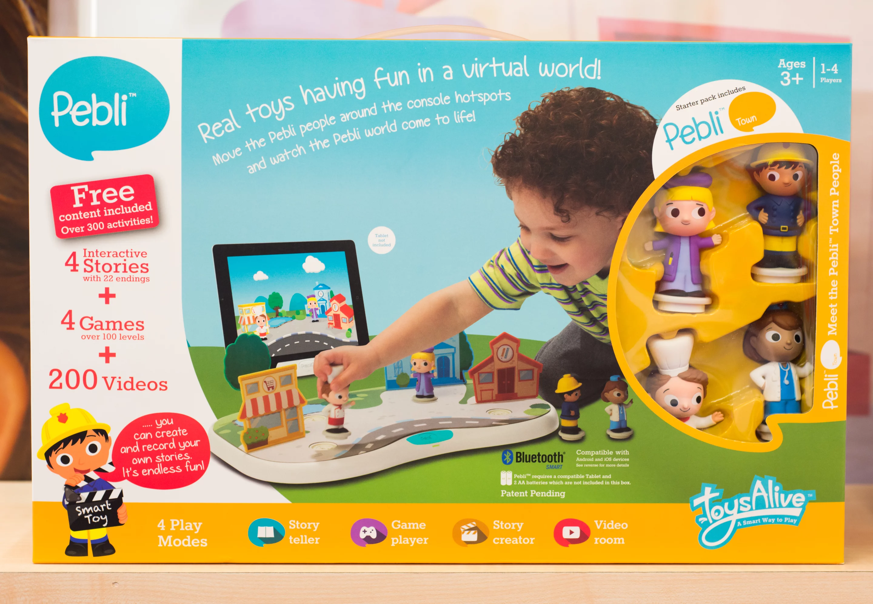 Pebli is an interactive play-set for pre-schoolers which works with Android and iOS apps