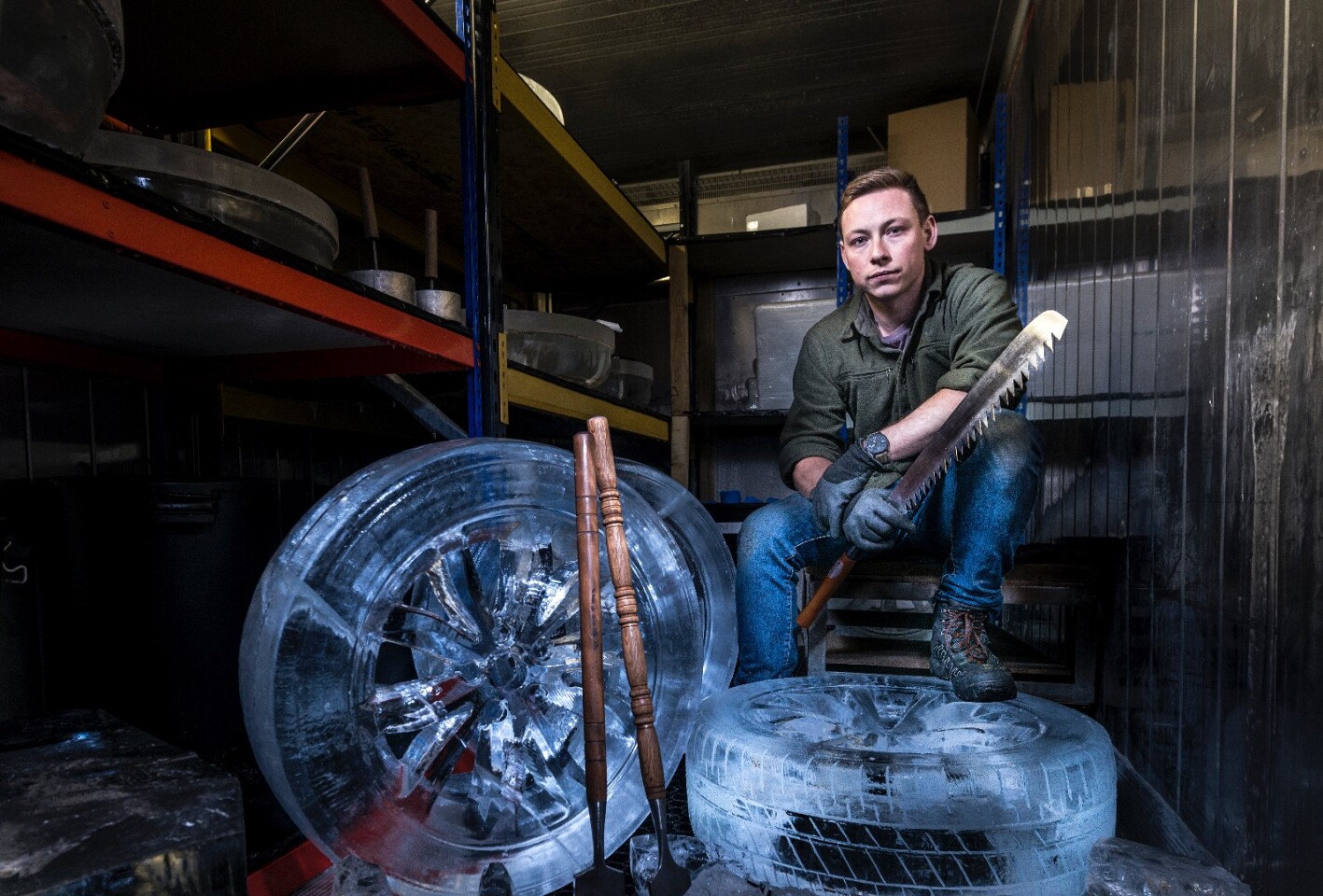Lexus worked with professional ice sculptors to get the wheels just right