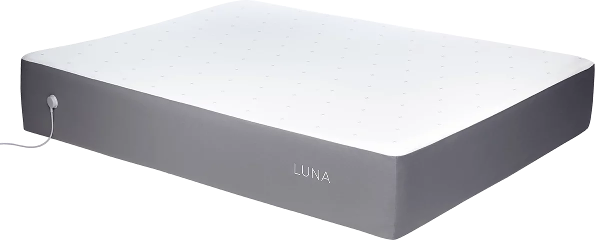 The Luna Sleep cover slips right over your mattress, much like a fitted sheet