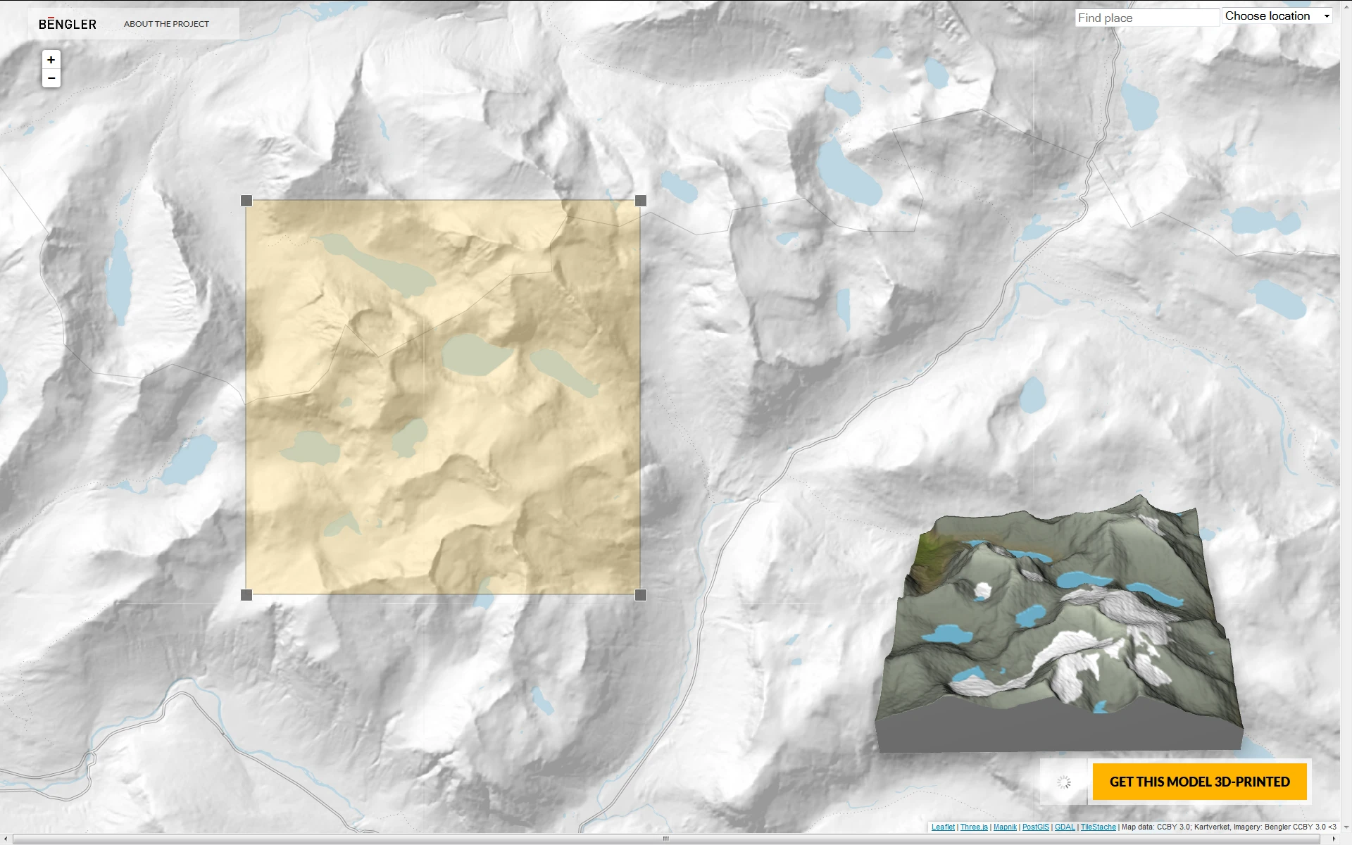 Terrafab generates 3D-printable models from geographical data