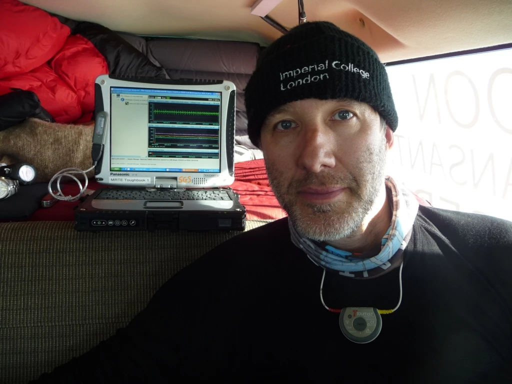 Data from the sensors was transmitted in real-time to computers in the expedition's mobile laboratories and also sent via satellite phone to researchers back at Imperial College for further analysis