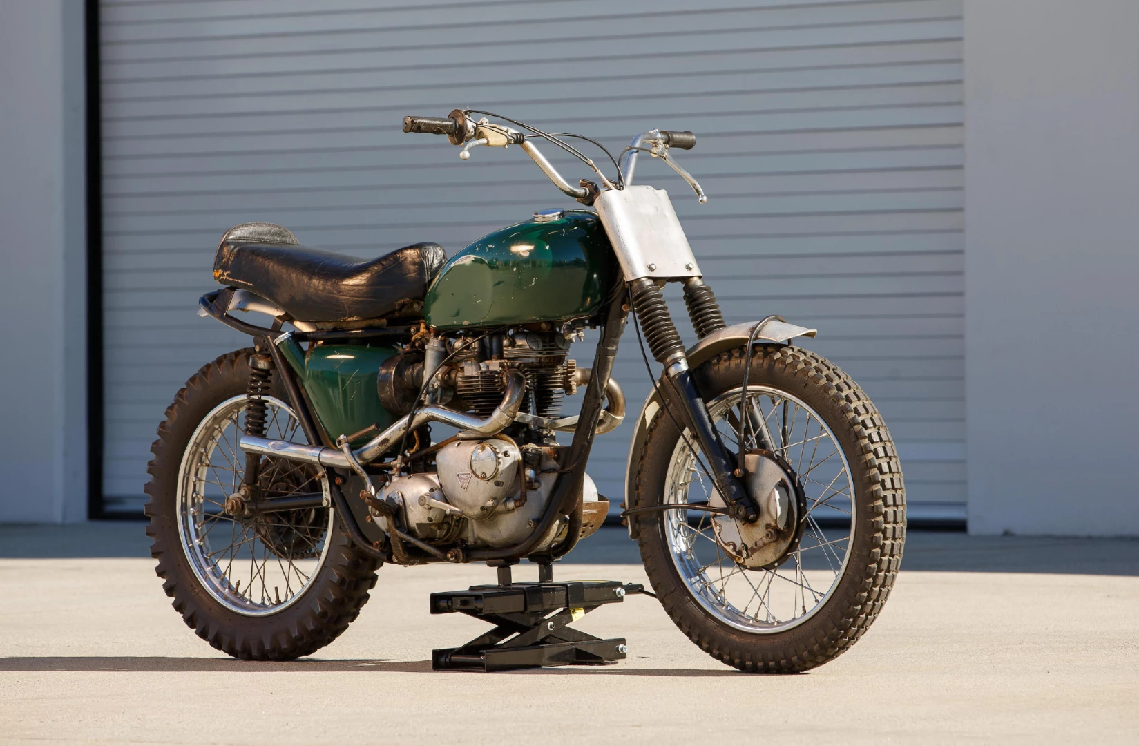 This Ex-Steve McQueen, Bud Ekins modified and Von Dutch painted 1963 Triumph Bonneville Desert Sled sold for $103,500 at Bonhams' Las Vegas auction in January, 2016. The bike had previously sold for $84,240 in 2009.