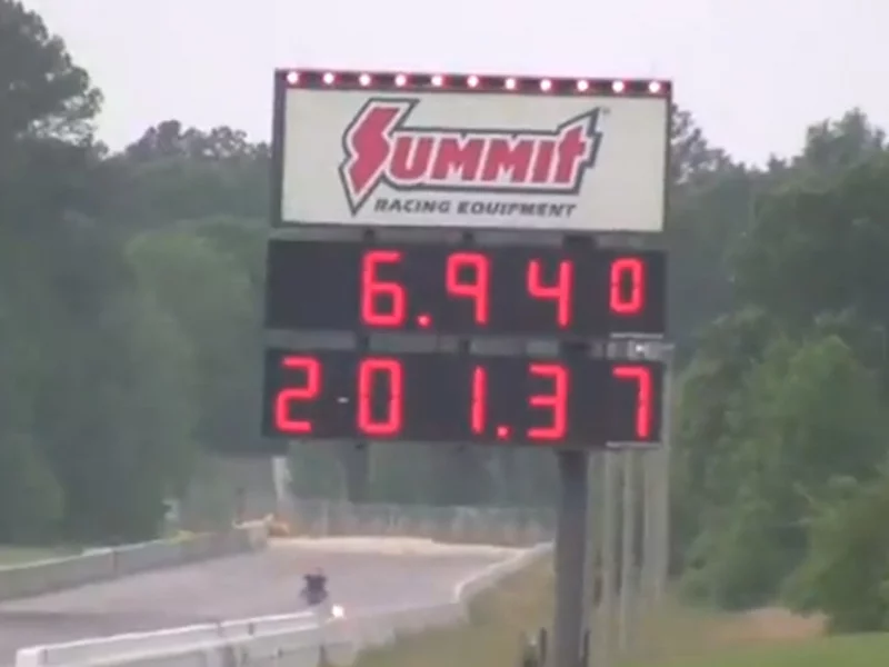 Confirmed new record for an electric motorcycle over a quarter mile