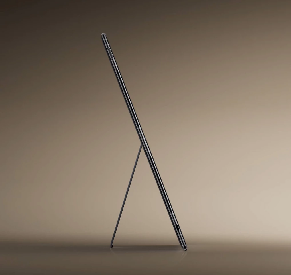 An integrated kickstand props up the 18-inch display for your viewing pleasure