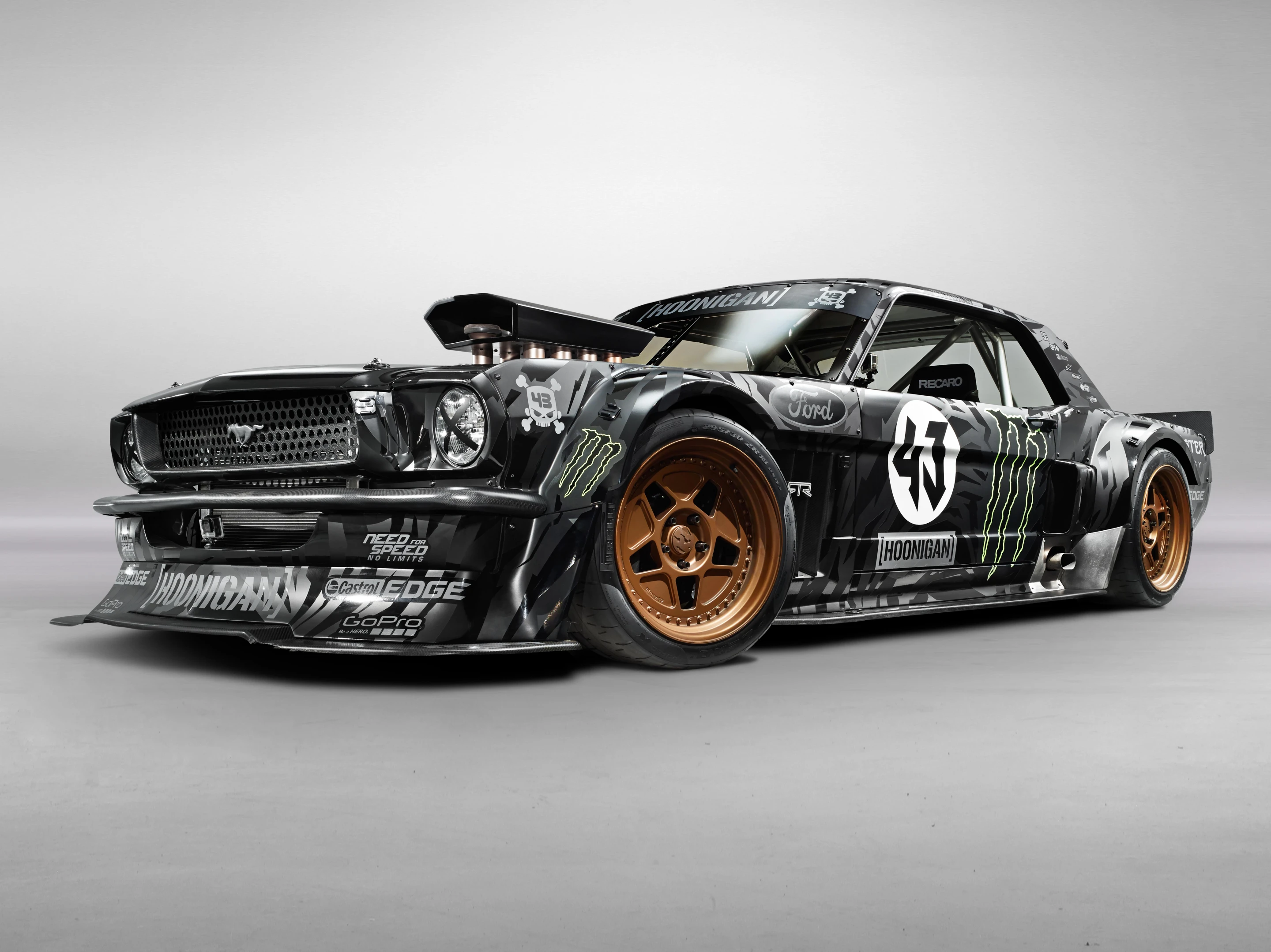 The car is powered by an 845 hp V8