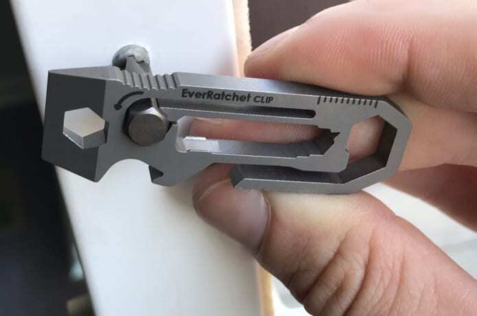 The EverRatchet Clip multitool in action
