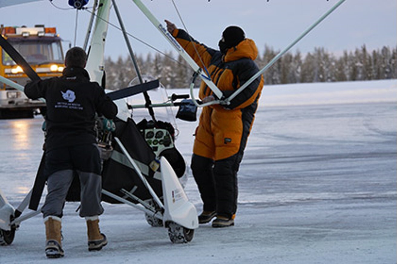 Flying For Freedom team carrying out flight tests in Sweden