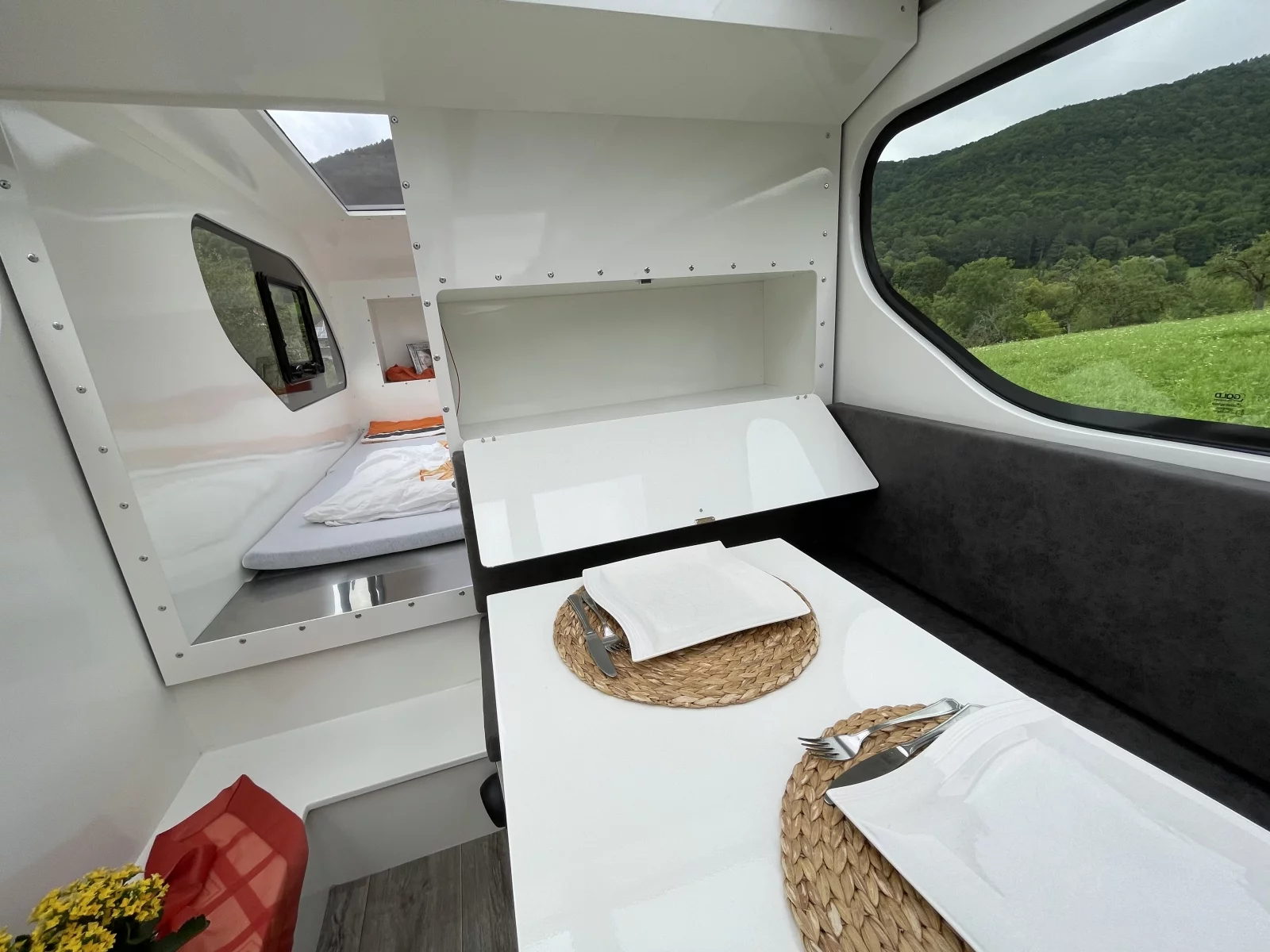 The master bedroom has its own doorway