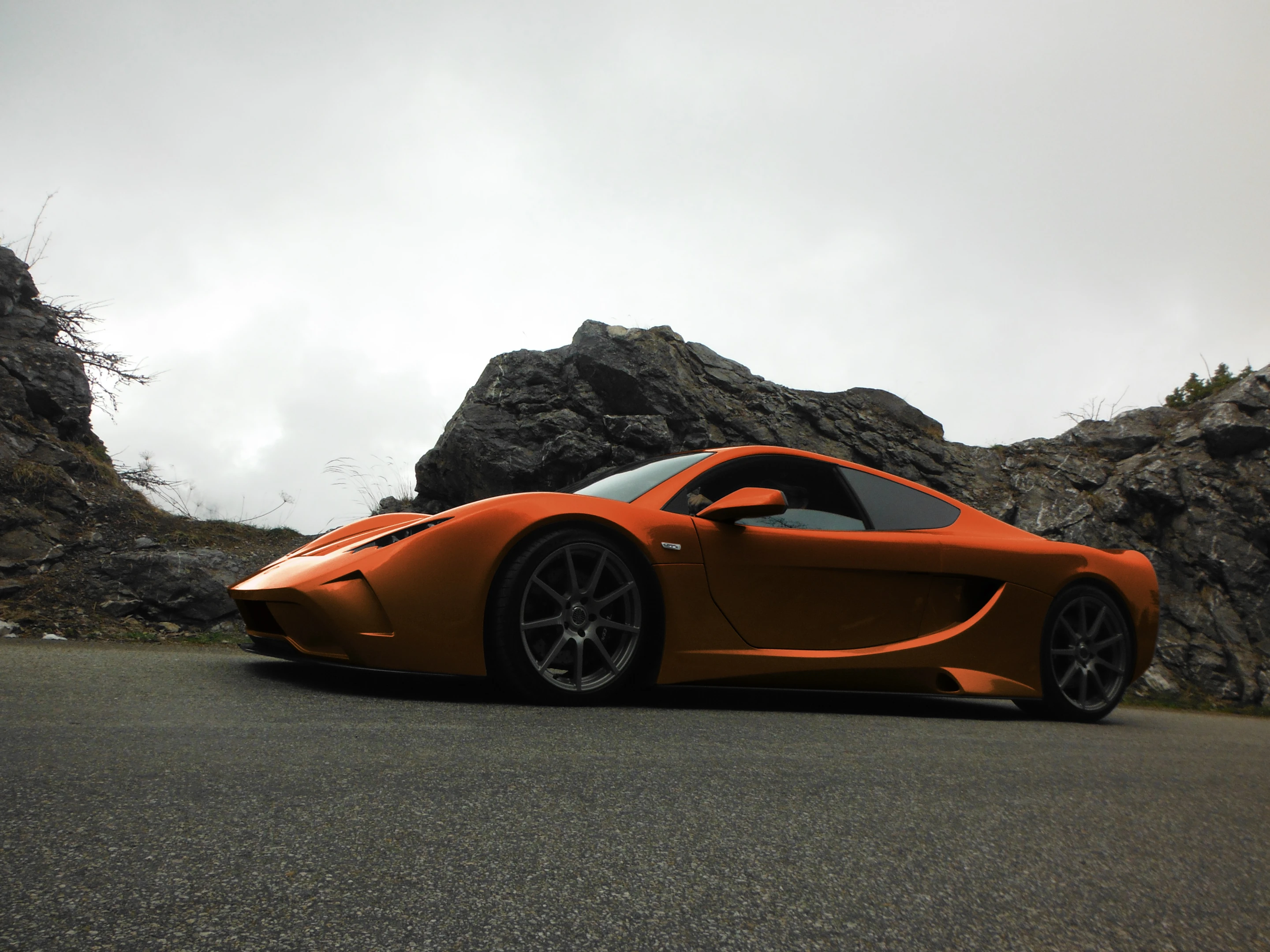 Tourists in the Col du Telegraph, Valloire region of the French Alps may have seen a burnt orange Sarthe being put through its paces